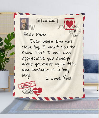 Custom Postcard Plush Blanket for MOM