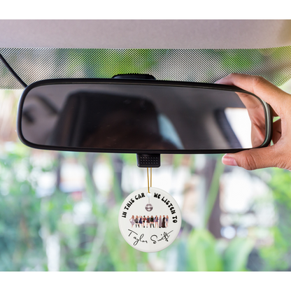 In This Car We Listen To Taylor Swift | Car Mirror Ornament