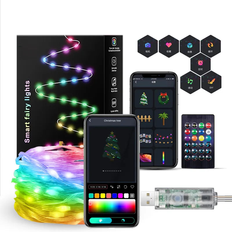 SmartSparkle™ Bluetooth LED Christmas Tree Lights