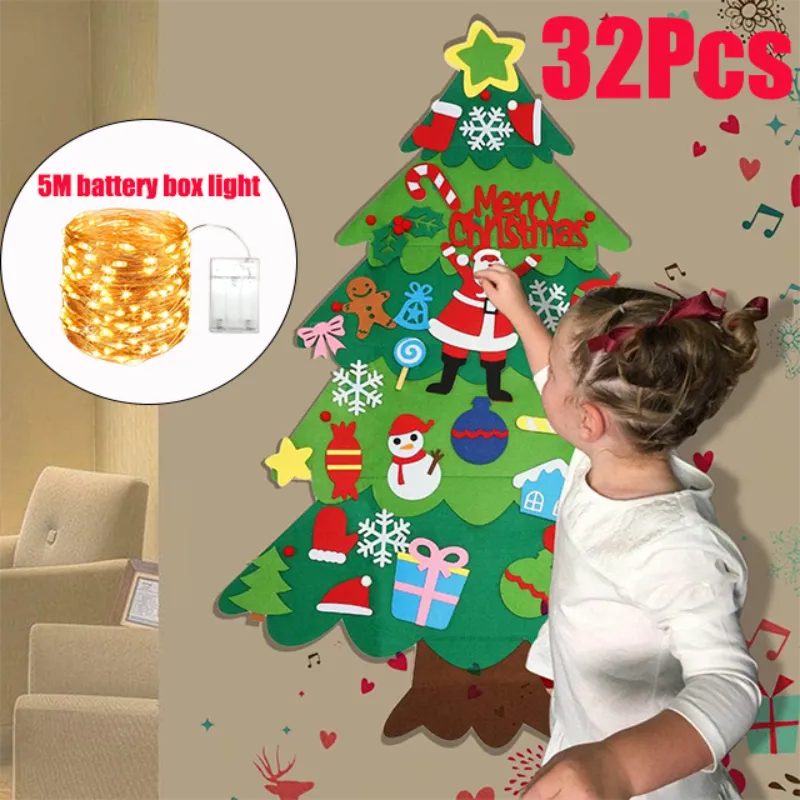 JingleJunior™ DIY Felt Christmas Tree Set for Kids (free shipping)