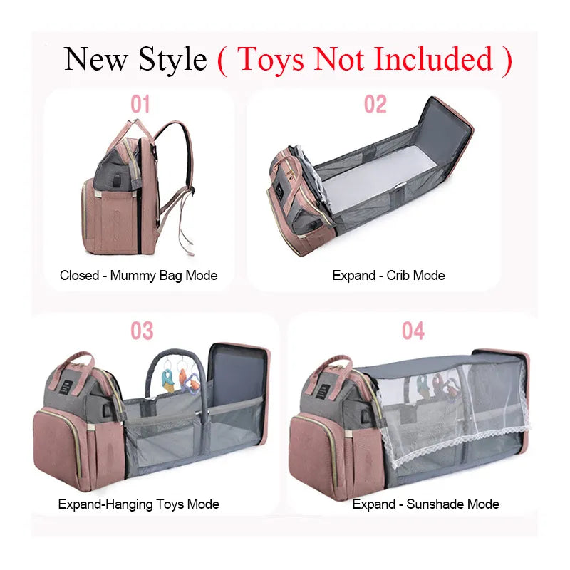 WONDER BAG™ Portable Lightweight Diaper Bag with Fold-out Crib and Changing Station
