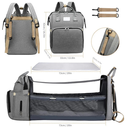 WONDER BAG™ Portable Lightweight Diaper Bag with Fold-out Crib and Changing Station