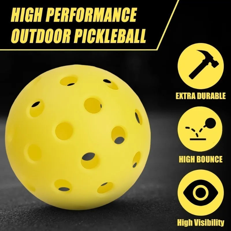 Durable Outdoor 40-Hole 74mm Competition-Grade Pickleball