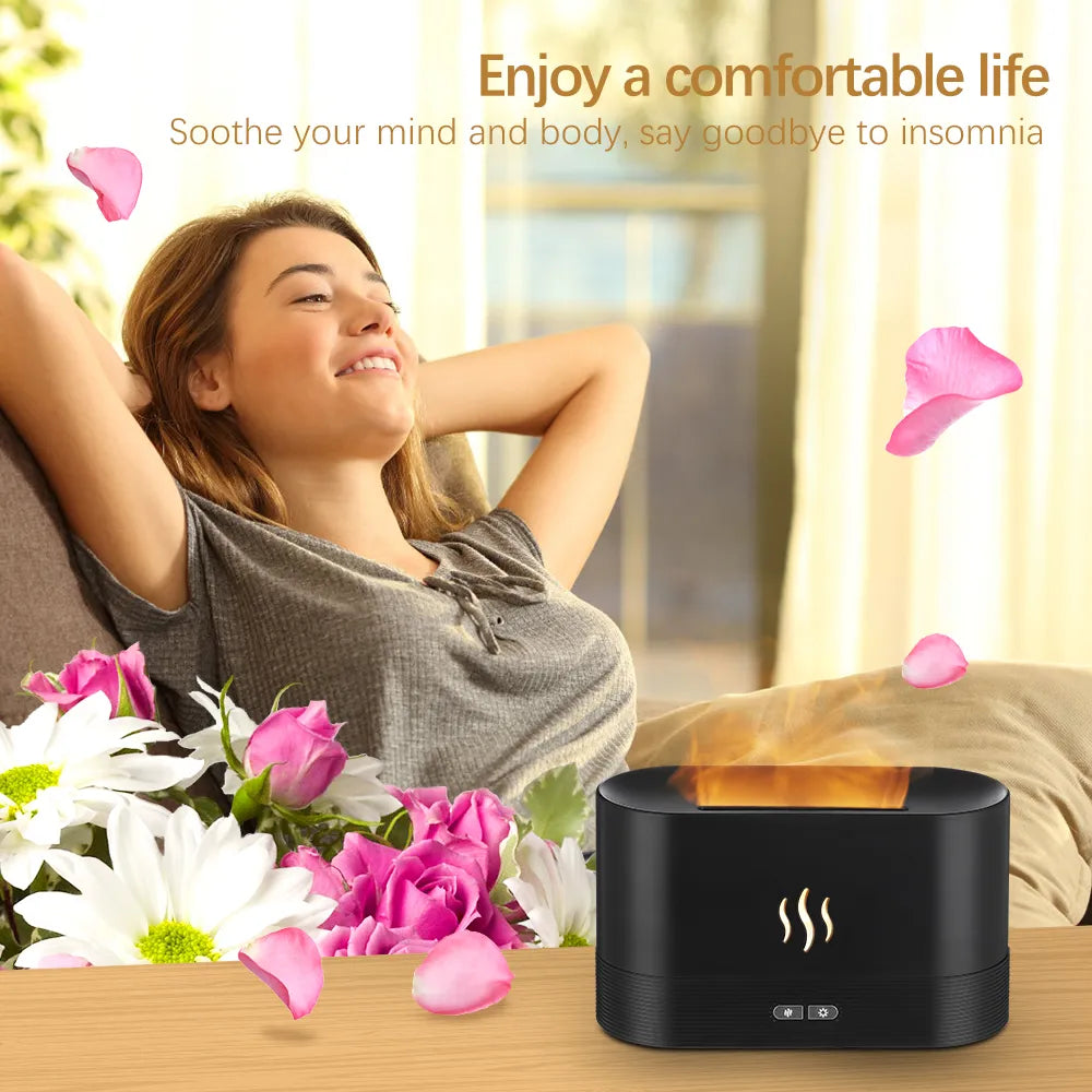 Flame Fire Humidifier & Aromatherapy Diffuser