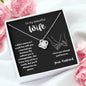 To My Beautiful Wife | Life Without You is Unimaginable | Love Knot Necklace