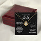 To My Beautiful Wife | Life Without You is Unimaginable | Love Knot Necklace