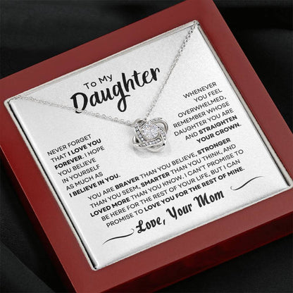 Personalized | To My Daughter | Love Knot Necklace