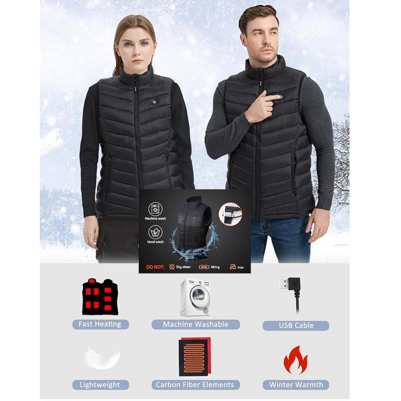 ThermicVest™ - USB Unisex Heated Vest w/Battery