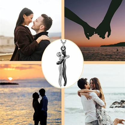 Timeless Embrace Couple's Pendant