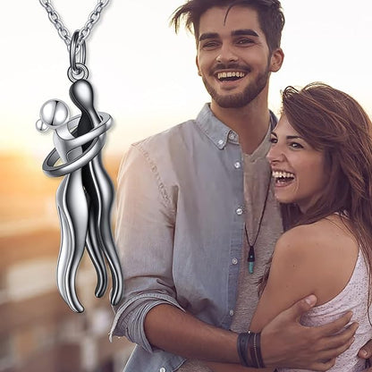 Timeless Embrace Couple's Pendant