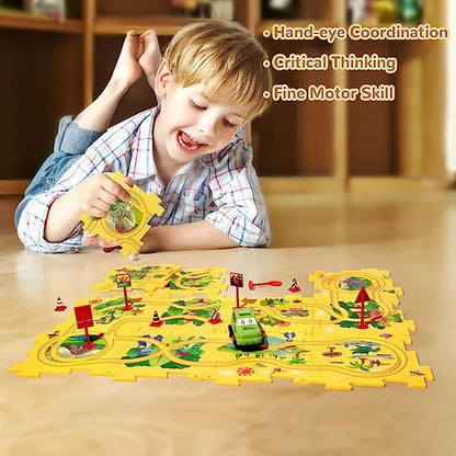 PuzzleRaceway™ Kids Car Track Set (Starting at $19.99 + Free Shipping)