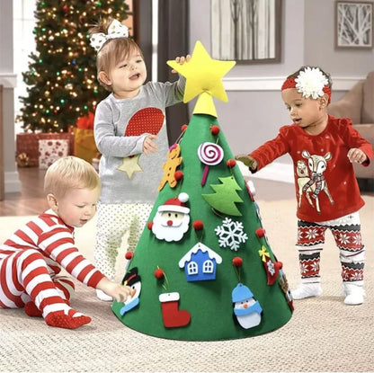 JingleJunior™ DIY Felt Christmas Tree Set for Kids (free shipping)