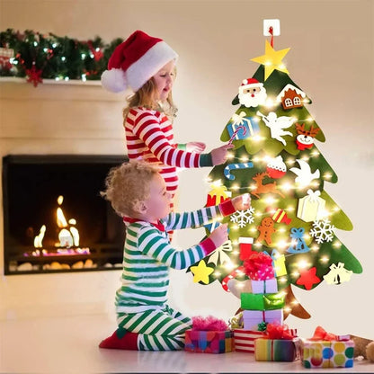 JingleJunior™ DIY Felt Christmas Tree Set for Kids (free shipping)