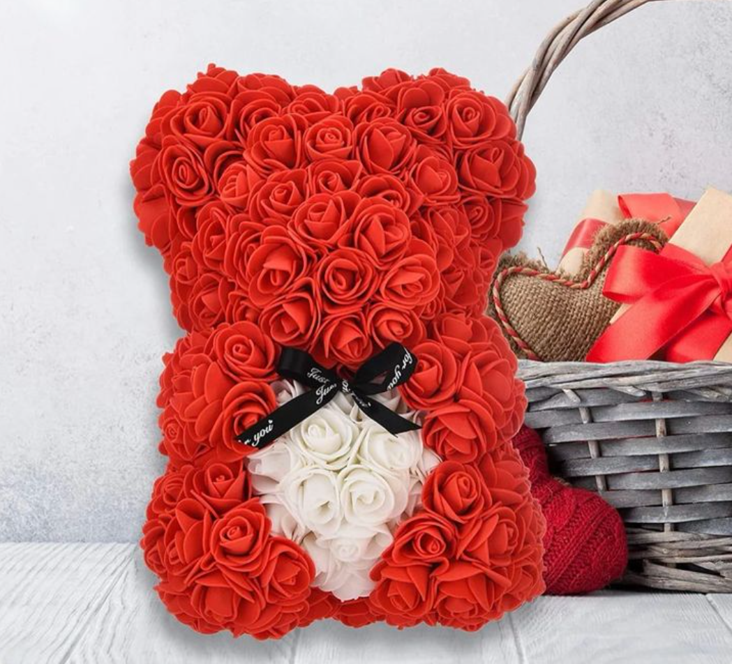 Regal Rose™ Teddy Bear (10in/25cm) + 50% Off + Free Bonus Necklace