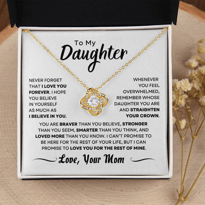 Personalized | To My Daughter | Love Knot Necklace