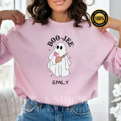 Popular Personalized Boo-Jee Ghost CREWNECK Sweatshirt | Spooky Season Favorite