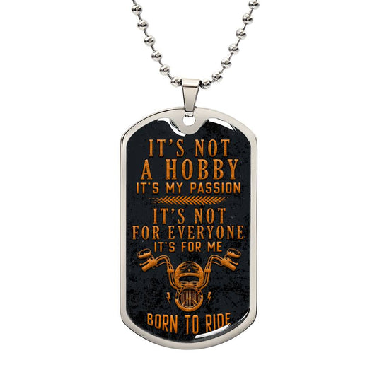 Born to Ride | Luxury Dog Tag Style Necklace