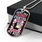 Army Dad - Freedom Fighter - My Hero | Luxury Military Style Dog Tag Necklace
