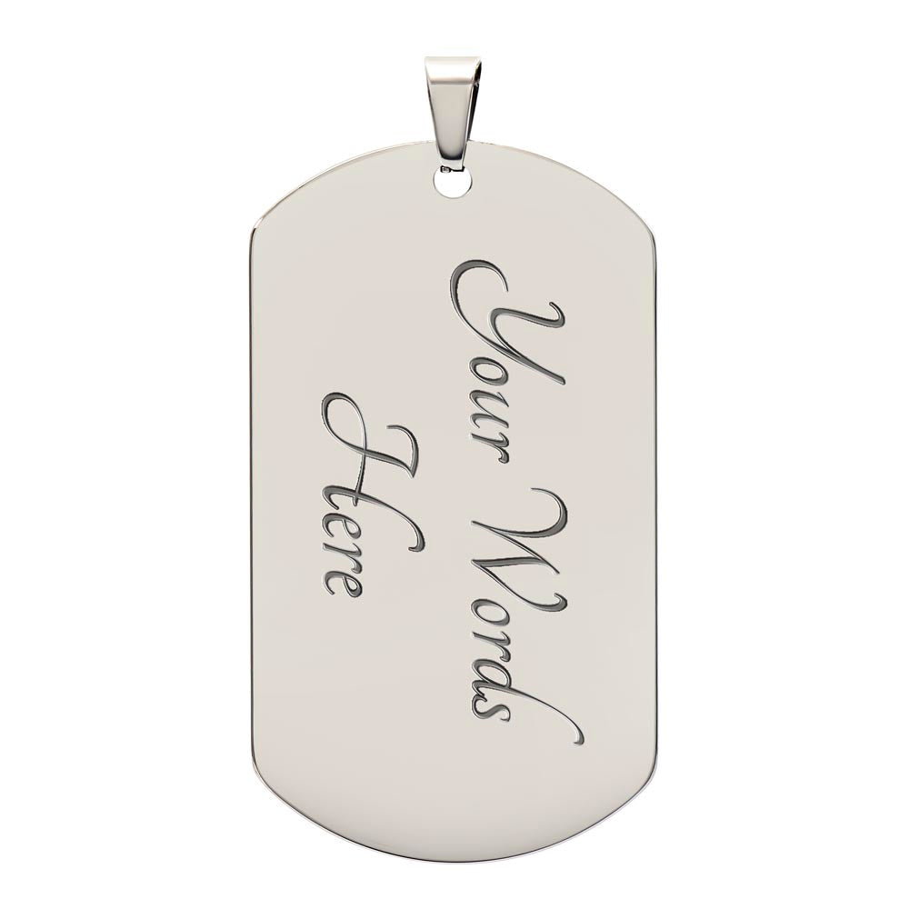 Army Dad - Freedom Fighter - My Hero | Luxury Military Style Dog Tag Necklace