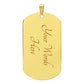 Army Dad - Freedom Fighter - My Hero | Luxury Military Style Dog Tag Necklace