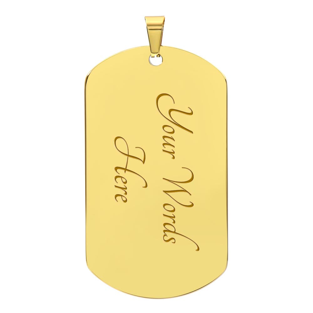 Army Dad - Freedom Fighter - My Hero | Luxury Military Style Dog Tag Necklace