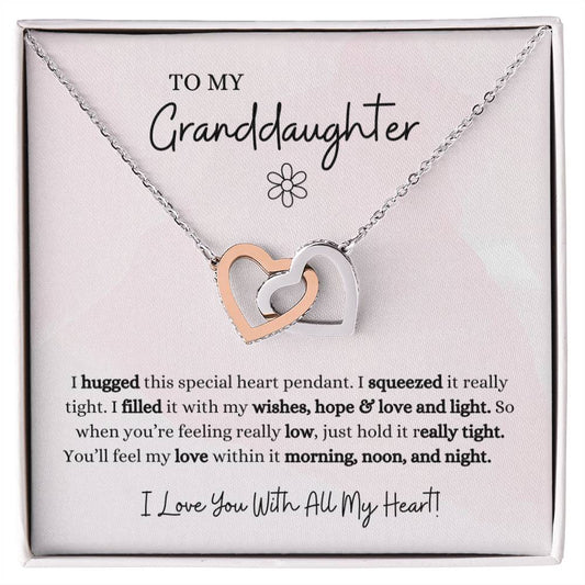 TO MY (1) GRANDDAUGHTER | Interlocking Hearts | Template