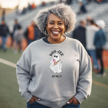 Popular Personalized Boo-Jee Ghost CREWNECK Sweatshirt | Spooky Season Favorite